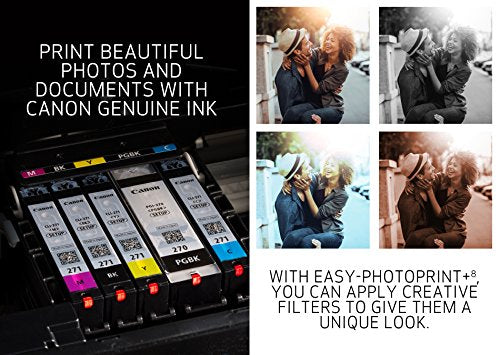 Canon Compact TS6020 Wireless Home Inkjet All-in-One Printer, Copier & Scanner, Mobile Printing, Auto Duplex and Business Card Printing, Black