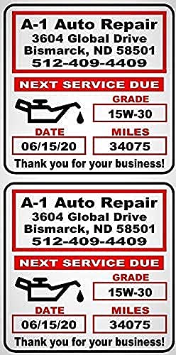 Stand Alone Oil Change Sticker / Label Printer. Complete Package Including Keyboard, Ribbon and 1000 Custom Labels
