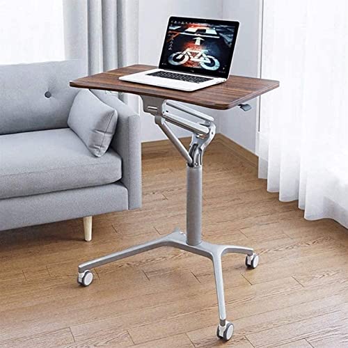 Mobile Standing Desk Rolling Laptop Sit Stand Desk Height Adjustable Home Office Computer Workstation