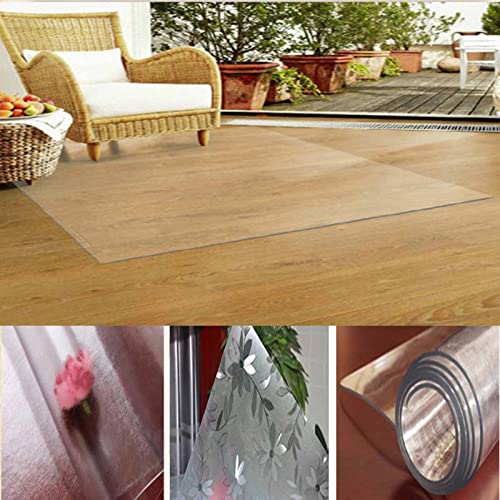AWSAD Transparent Floor Protection Mat Scratch-Resistant for Hard Floors, Office Chair Pad PVC Non-Slip - 66 Size