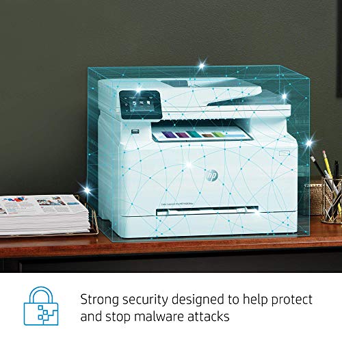 HP Color LaserJet Pro M283fdw Wireless All-in-One Laser Printer, Remote Mobile Print, Scan & Copy, Duplex Printing (7KW75A), White, Model:7KW75A#BGJ (Renewed)