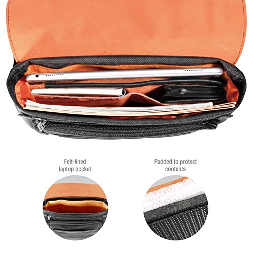 Everki EKS622XL Venue X-Large Premium RFID Mini Messenger Bag for 12-Inch iPad Pro/Surface Pro/MacBook Black