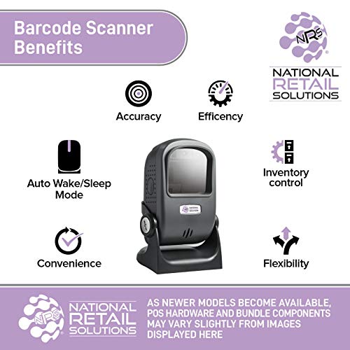 NRS Cash Register for Small Businesses (USA ONLY)- POS System Bundle Includes -Merchant Touch Screen Monitor, Customer-Facing Display, Barcode Scanner, Cash Drawer and Receipt Printer