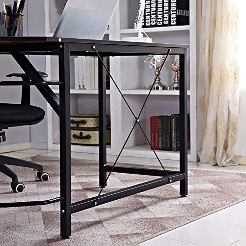 MEETGG Computer Desk Computer Workstation L-Shaped Desk Large Corner Desk PC Laptop Study Gaming Table Workstation for Home Office