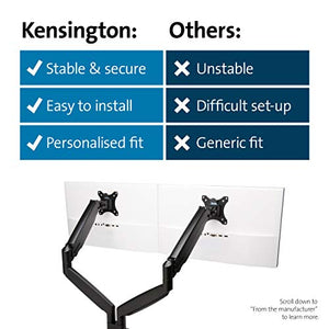 Kensington SmartFit® One-Touch Height Adjustable Dual Monitor Arm - Black (K59601WW)