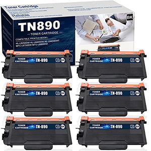 (6-PK,Black) TN-890 Ultra High Yield Compatible Toner Cartridge Replacement for Brother TN890 HL-L6250DW L6400DW L6400DWT MFC-L6750DW L6900DW Printer Toner Cartridge, Sold by NEODAYNET.