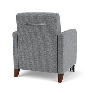 Lesro Siena Gray/Walnut Lounge Reception Guest Chair