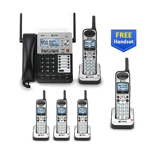 AT&T SB67118 / SB67138 4-Line Corded-Cordless Phone System w/ 5 SB67108 Handsets Bundle