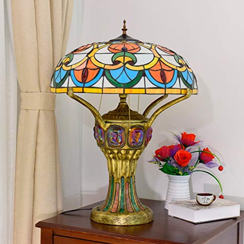 Xiaohu Tiffany Style Color Glass Table Lamp