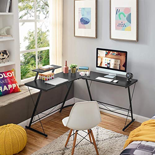 Mr IRONSTONE L-Shaped Desk 50.8" Computer Corner Desk & Gaming Chair Office Executive Computer Ergonomic Video Game Chair