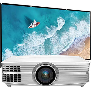 Optoma UHD60 4K Ultra High Definition Home Theater Video Projector (Renewed) Bundle with Minolta 120-Inch Home Theater Projector Screen 16:9 Indoor Outdoor