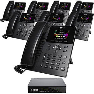 Xblue QB1 System Bundle with 8 IP5g IP Phones - Auto Attendant, Voicemail, Call Recording