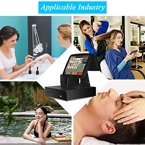 ZHONGJI All in One POS System Cash Register for Small Business,Retailer,Supermarket,Grocery,Convenience SET04