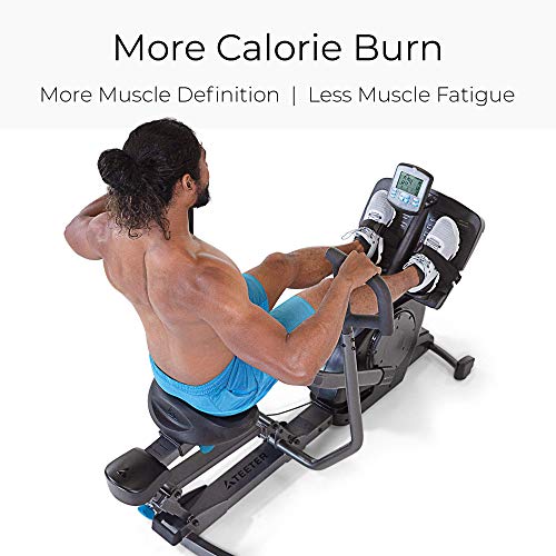 Teeter Power10 Rower with 2-Way Magnetic Resistance Elliptical Motion – Indoor Rowing Machine w/Bluetooth HRM, Teeter Move App- Free Classes & Coaching