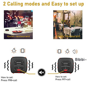 Retekess TD183 Restaurant Pager System, Wireless Paging System, 2624ft Range, 20h Standby, 20 Coaster Pagers