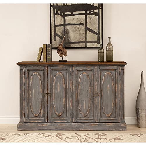 Coast to Coast Imports Sicily Aged Blue Rub Credenza