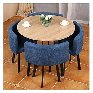 DioOnes Table Set with Chairs, 4-Piece Cafe Furniture Set - 90cm Round Table for Living Room, Kitchen, Hotel, and More