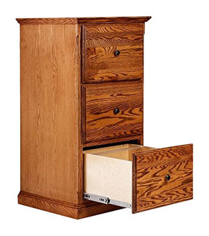 FOREST DESIGNS Traditional Three Drawer File Cabinet, Cherry Oak, 22" W x 43" H x 21" D