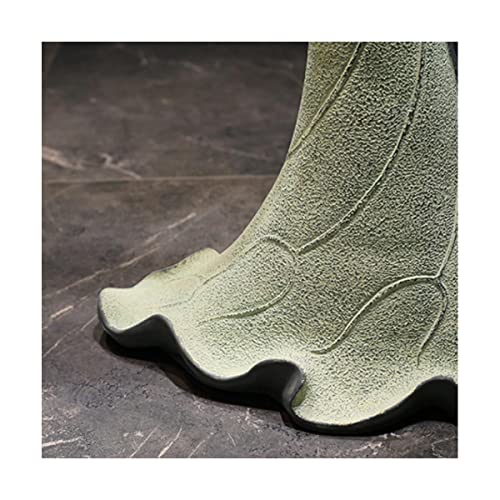 VejiA Chinese Lotus Floor Lamp - Vintage Resin Standing Reading Light
