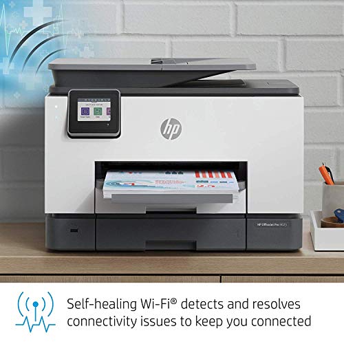 HP OfficeJet Pro 9025 All-in-One Wireless Printer Single-pass (Automatic) Document Feeder and Two Paper Trays  Smart Home Office Productivity  Instant Ink and Amazon Dash Replenishment Ready (1MR66A)