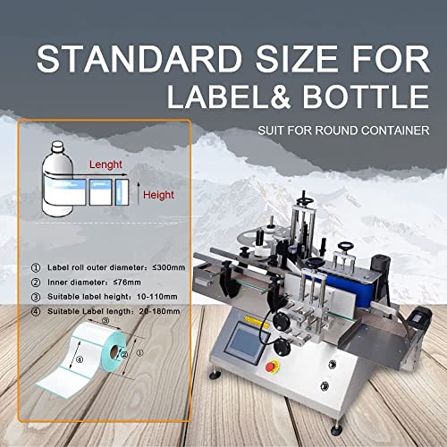 Generic Automatic Round Bottle Labeling Machine 110V 20-180mm Label Maker