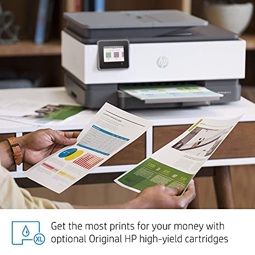 HP OfficeJet 8022 Wireless All-in-One Color Inkjet Printer, Scan, Copy and Fax, 3UC65A (Renewed)