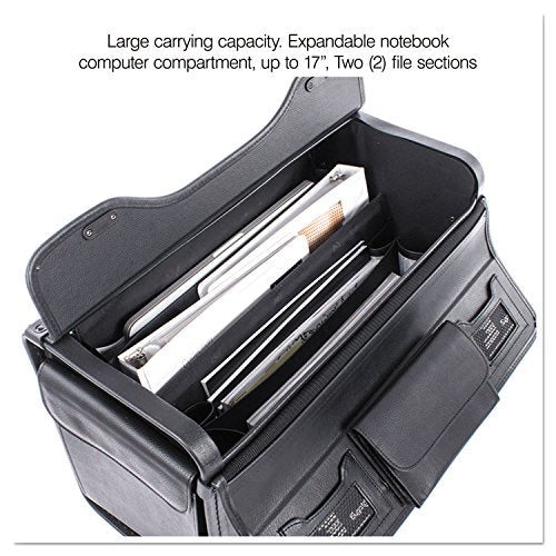 Bond Street 456110BLK Bond Street Collection Catalog Case on Wheels, Koskin, 19 x 9 x 15-1/2, Black