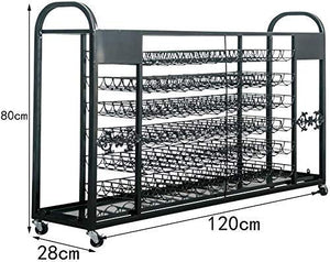 TQQEMFXM Removable Creative School Office Storage Rack with Universal Wheel (Black)