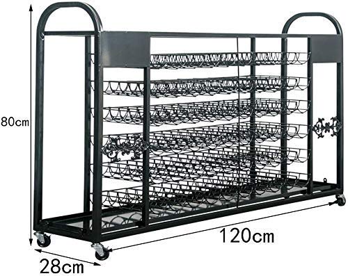 TQQEMFXM Removable Creative School Office Storage Rack with Universal Wheel (Black)