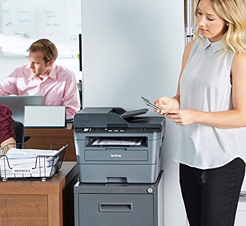 Brother MFC-L2690DW Compact Monochrome All-in-One Laser Printer - Print Copy Scan Fax - Wirless Connectivity - Mobile Printing - Auto 2-Sided Printing - ADF - Up to 26 Pages/Min + iCarp Printer Cable