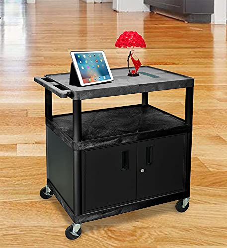 Luxor - 40"H AV Cart with Three Shelves Cabinet (LE40C-B)