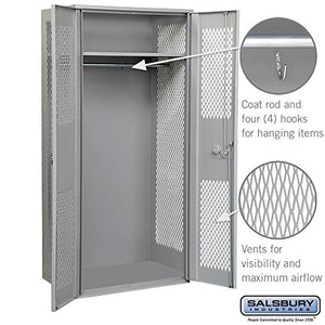 Salsbury Industries Military TA Storage Cabinet, 78-Inch High by 24-Inch Deep, Gray