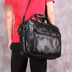 FENXIXI Retro Men's Bag Business Fashion Men's Briefcase 15.6 Inch Laptop Bag Multifunctional Messenger Bag Men (Color : A, Size : 40 * 32 * 13cm)