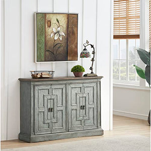 Coast to Coast Aged Blue Four Door Credenza