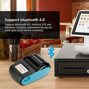 Bluetooth Receipt Printer, 58mm Mini Thermal Printer, Wireless Portable POS Receipt Printer, Mobile Thermal Printer Support Android/IOS, Bill Receipt Printer for Restaurant Sales Retail Small Business
