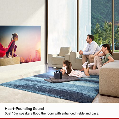 Nebula Mars Lite Portable Cinema, Home Theater with 150'' HD Picture, 300 ANSI Lumens, Two 10W Speakers, 3-Hour Playtime, 1-Second Autofocus, HDMI and USB Inputs, for Music and Movies (No Built-In OS)