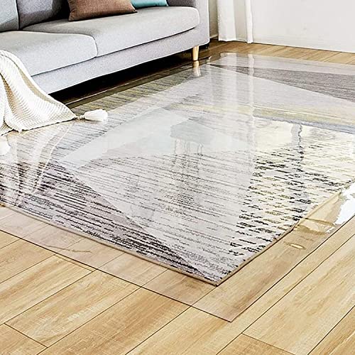 PHONME Clear PVC Chair Mat for Hardwood & Tile Floors - Heavy Duty, Front Porch Rug (130x950cm)