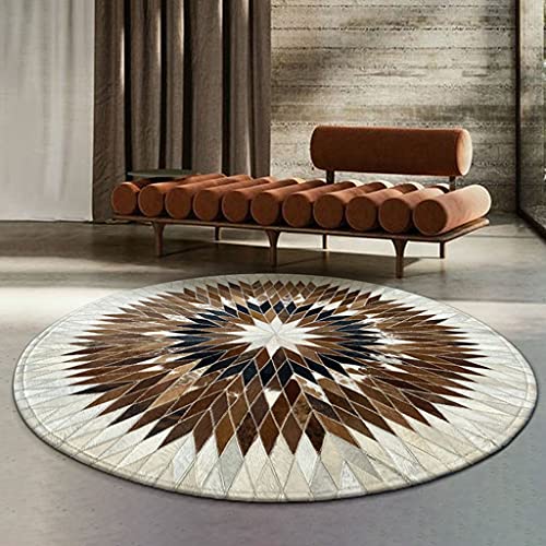 HFSD Practical Leather Hard Floor Chair Cushion, Light Gray Non-Slip Office Chair Mat, 71 x 71 inchs