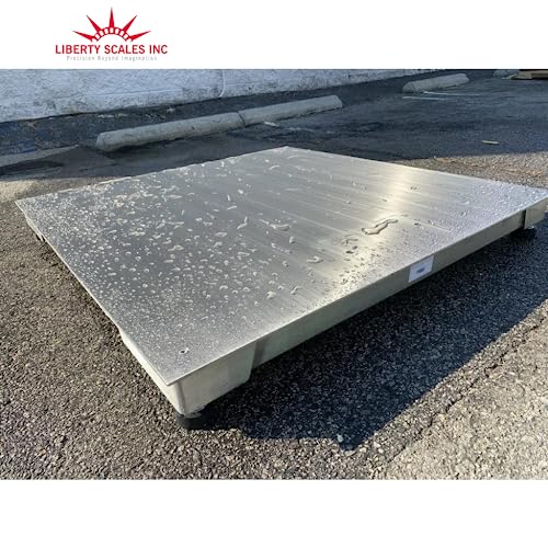 Liberty Scales NTEP Certified Washdown Floor Scale | Stainless Steel Indicator | 48" x 48" | 5000 lbs Capacity