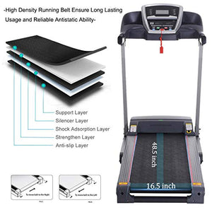 Treadmill for Home with Incline 12 preset Programs Treadmill with Heavy Weight Capacity 3.0HP Electric Folding Treadmill with App Control Walking Jogging Running Machine with Bluetooth Speaker