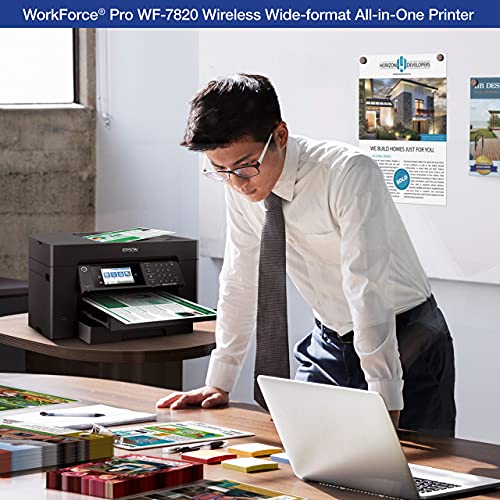 Epson WorkForce Pro WF-7820 Wireless All-in-One Wide-format Printer with Auto 2-sided Print up to 13 inches x 19 inches (Renewed)