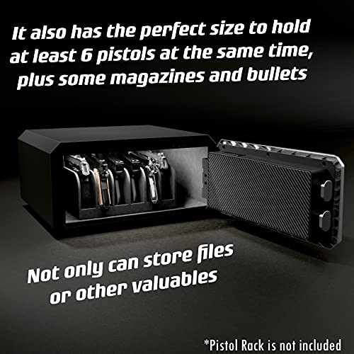 BOFON W-Series Security Box with Key, Safe Box,1.45 Cubic Fingerprint Password,Safety Boxes for Home,Pistol Safe