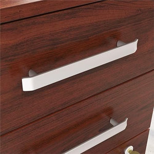 Pemberly Row Cherry File Cabinet 72" x 30" Shell with 2-Drawer and 3-Drawer Mobile