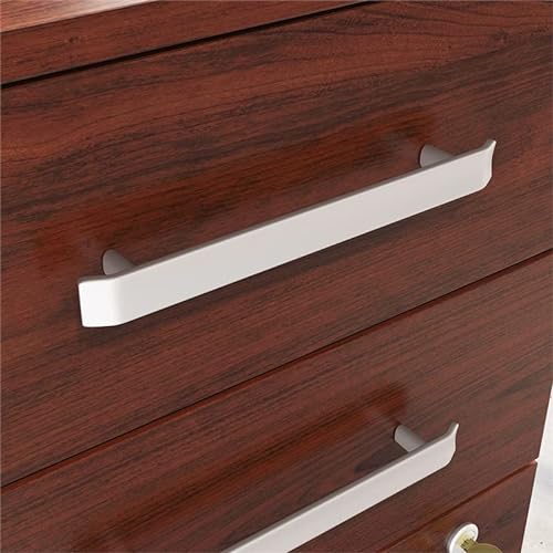 Pemberly Row Cherry 72" x 24" Shell with Two 3-Drawer Mobile File Cabinets