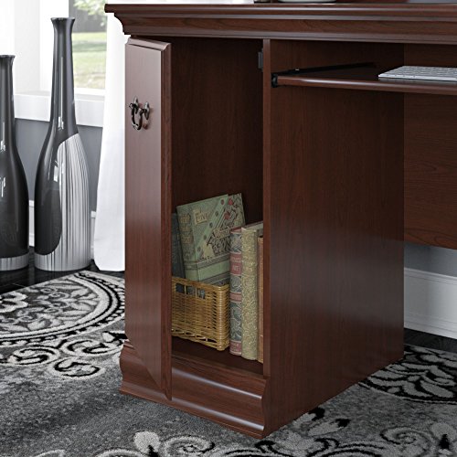 Bush Furniture Birmingham Office Desk with Hutch in Harvest Cherry