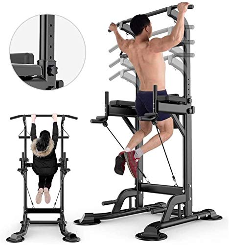ZXNRTU Strength Training Equipment Strength Training Dip Stands Power Tower Adjustable Height Pull Up & Dip Station Multi Function Pull Up Station for Strength Training Full Body Strength Training