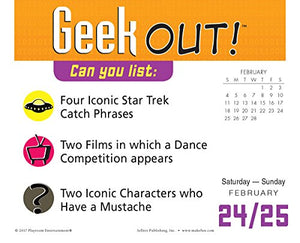 Geek Out 2018 Calendar: Test your knowledge about your favorite geeky pop culture subjects!