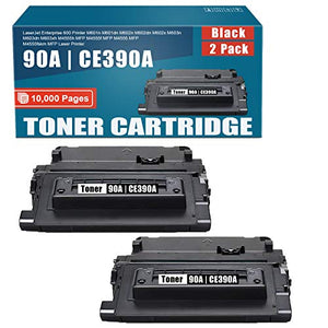 2 Pack Compatible 90A | CE390A Toner Cartridge Replacement for HP Enterprise 600 Printer M601n M603n M603dn M603xh M4555h MFP M4555f MFP M4555 MFP M4555fskm MFP Printers Cartridge
