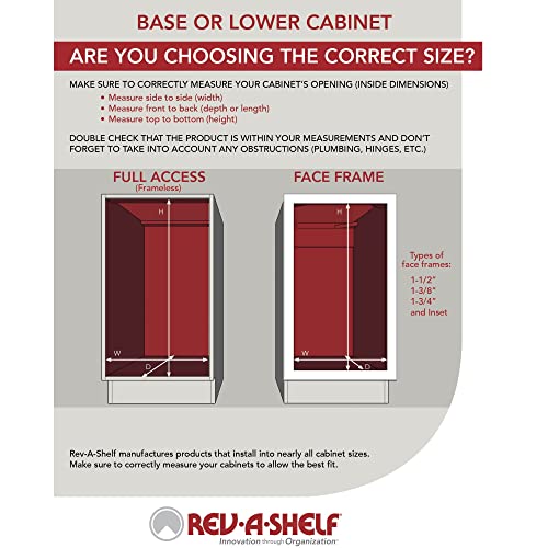 Rev-A-Shelf 5149 15.75 Inch Double 50 Quart Kitchen Cabinet Pull Out Waste Container Storage with 2 Trash Cans and Wire Basket, Silver