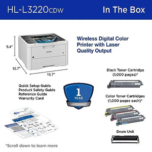 Brother HL-L3220CDW Wireless Color Laser Printer | Duplex, Mobile Printing | Amazon Dash Replenishment Ready